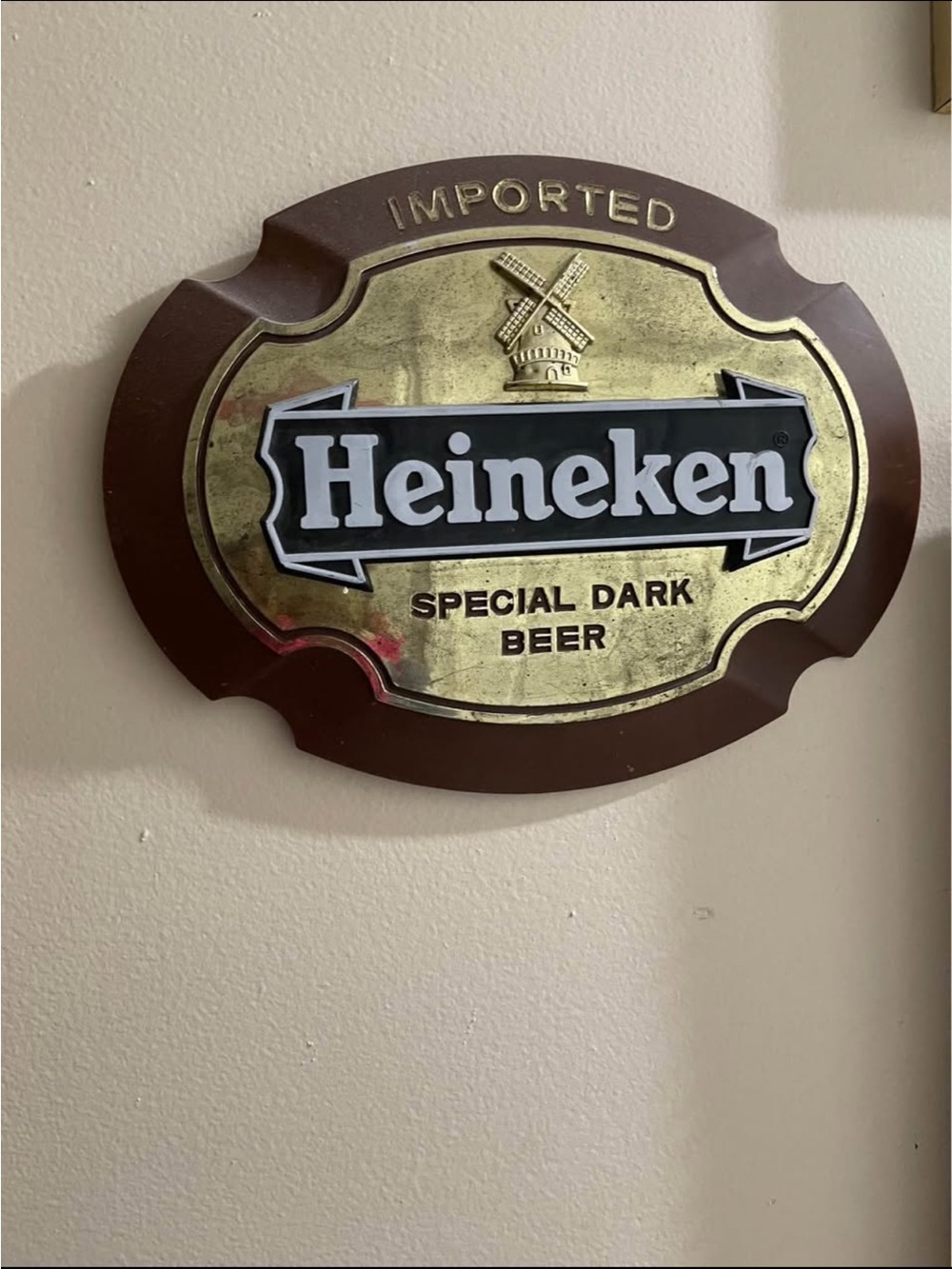 Special Dark Beer Wall Plaque - Brown & Gold